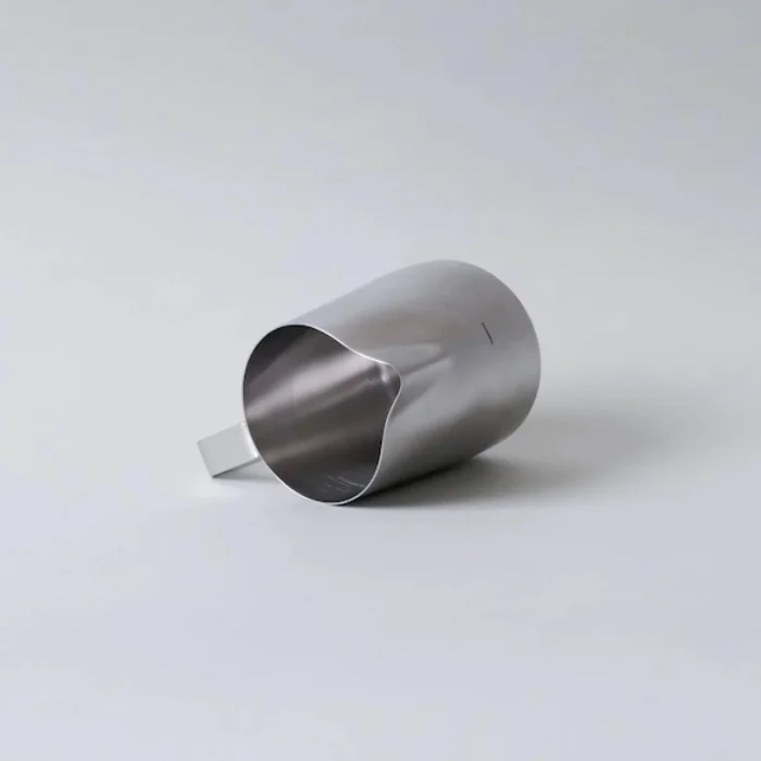 15oz WPM Brushed Steel Pitcher with Round Spout on Side 15oz WPM Brushed Steel Pitcher with Round Spout