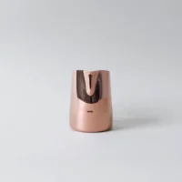 15oz WPM Latte Art Pitcher with Round Spout in Titanium Rose Gold Front 15oz WPM Titanium Rose Gold Pitcher with Round Spout