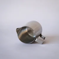 22oz WPM Brushed Steel Pitcher with Wide Spout on Side 22oz WPM Brushed Steel with Wide Spout