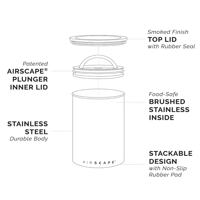 Airscape Classic Stainless Steel Canister 4"
