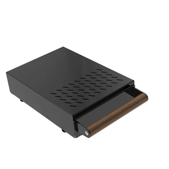 Grounds Control-5 Matt Black - Walnut Handle 210x300x80mm NB